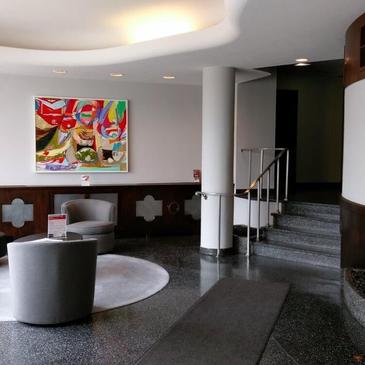 renovated lobby at apts for rent in dc the elaine